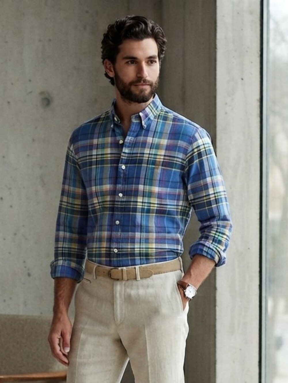 NWOT Ralph Lauren Madras Plaid Longsleeve Button Shirt Size L Old Money Preppy
